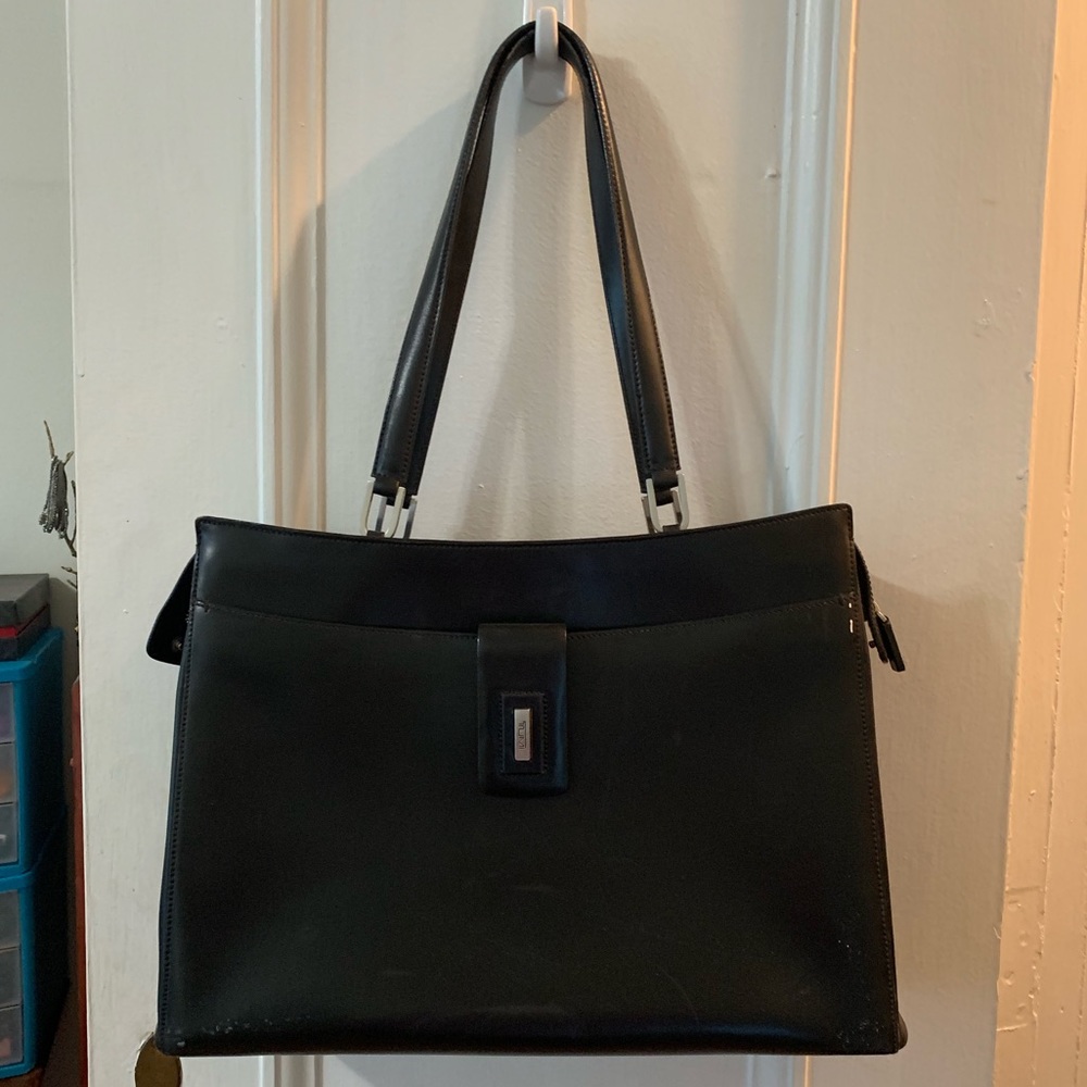 Tumi leather computer bag tote